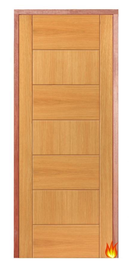 Sirocco Oak PAS 24 Fire-Resistant Flat Entrance Door Set