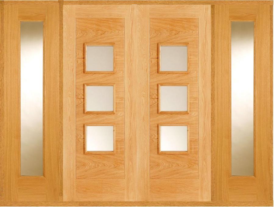 Monza Double Front Doors With Sidelights