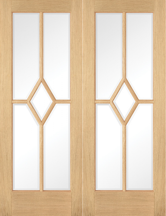 Reims Internal Oak Double Doors (pre-finished)