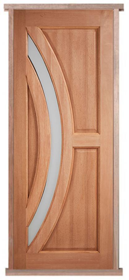 Harrow Frosted Glazed Hardwood External Pre-hung Door Set