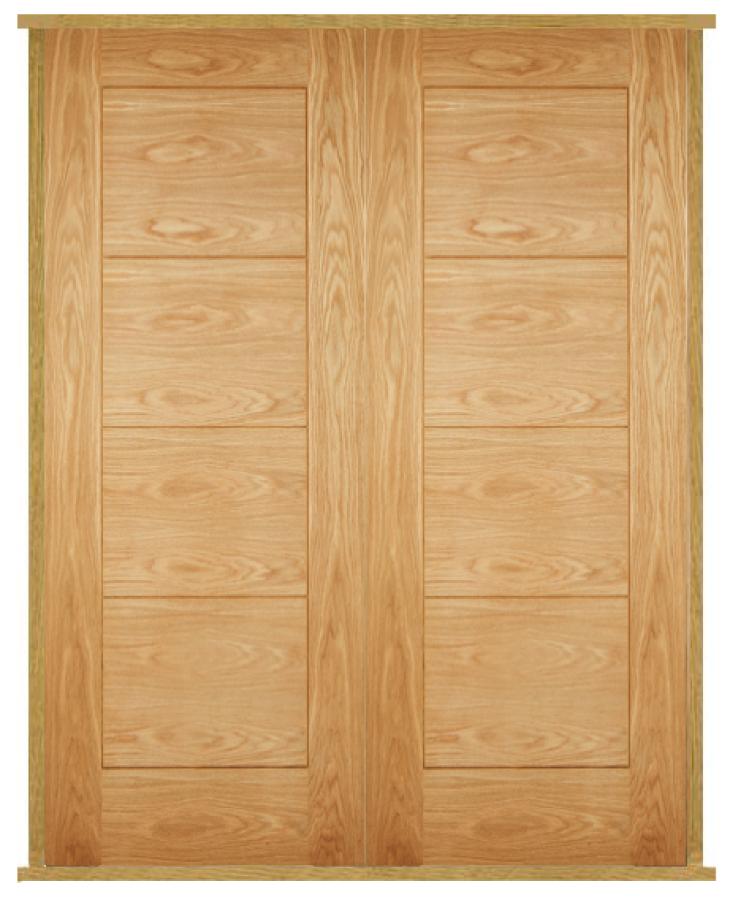 Modica Oak PreHung Oak Double/French Doors