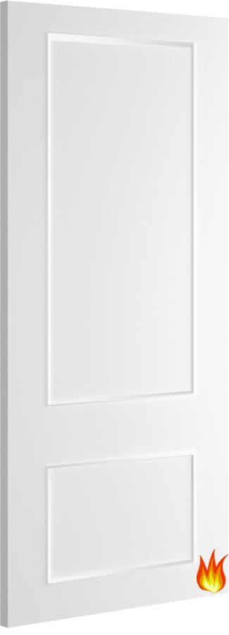 Sandringham 2 Panel White Primed Fire Door (18mm lippings)