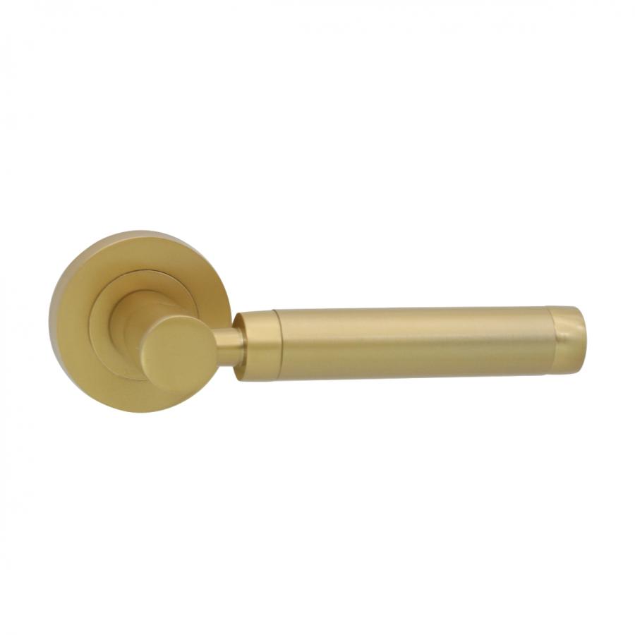 Zest Designer Lever on Rose (satin brass)