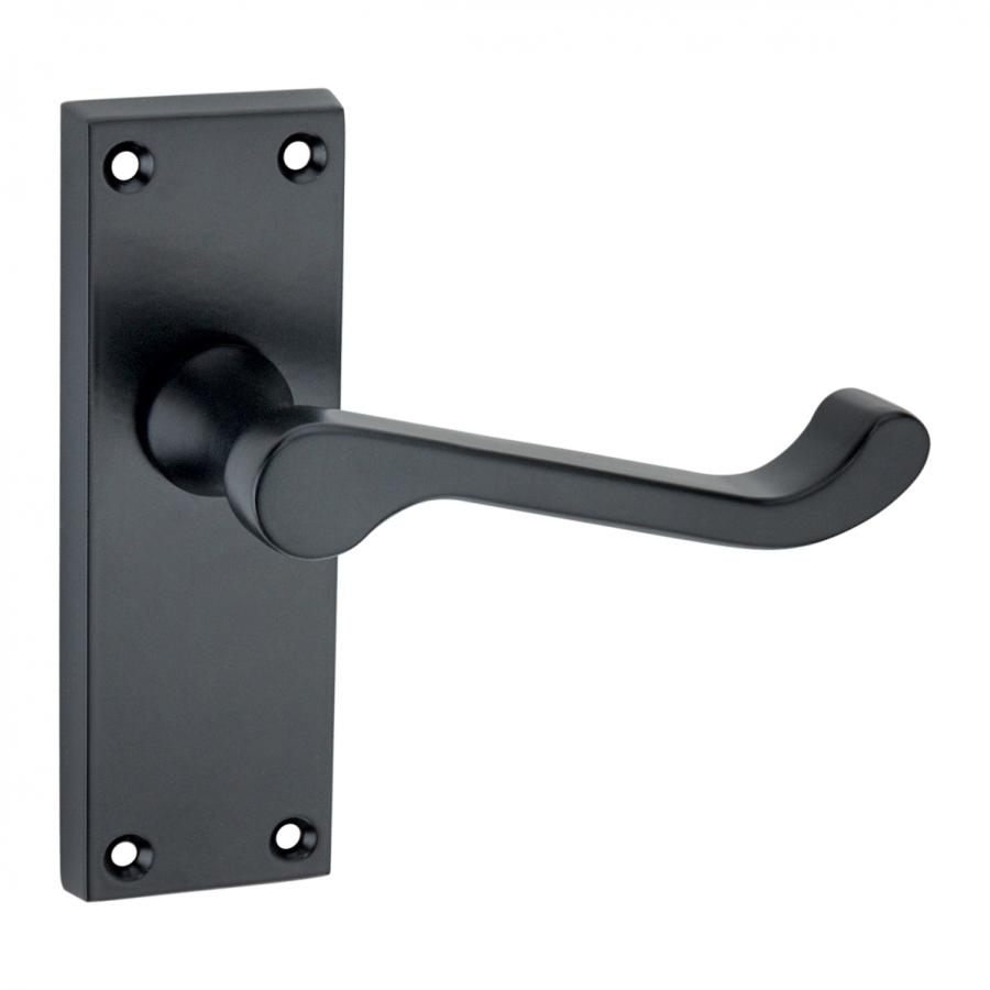Victorian Scroll Lever on Short Backplate (various finishes)