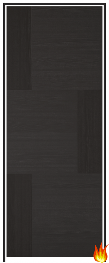 Seis Charcoal Black Prehung Internal Fire Door