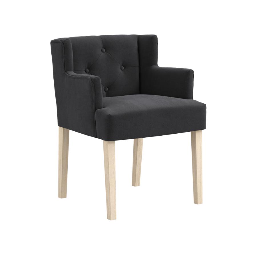 Shay Anthracite Winged Dining Chair with Arms