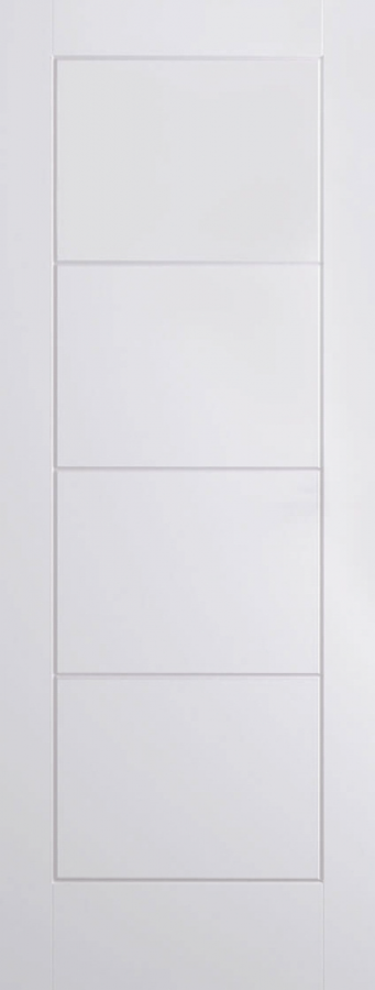 Ladder 4 Panel White Moulded (hollow core) Primed Door