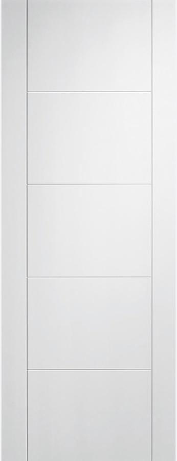 Vancouver 5 Panel Contemporary White Moulded (hollow core) Door