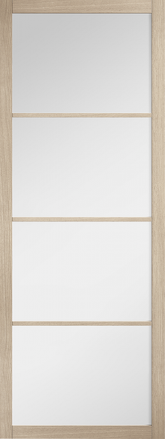 Soho Blonde Oak (pre-finished) Internal Door with Clear Glass