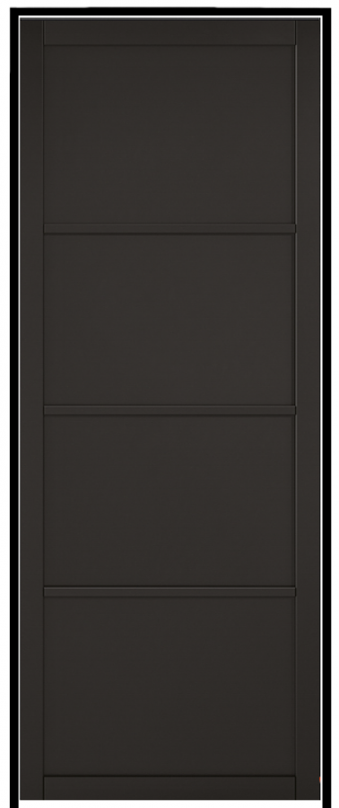 Soho 4 Panel Black Prehung Internal Door
