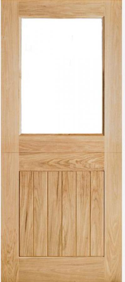 Solid Oak Stable 1 Light External Door