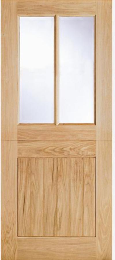 Solid Oak Stable 2 Light External Door-copy
