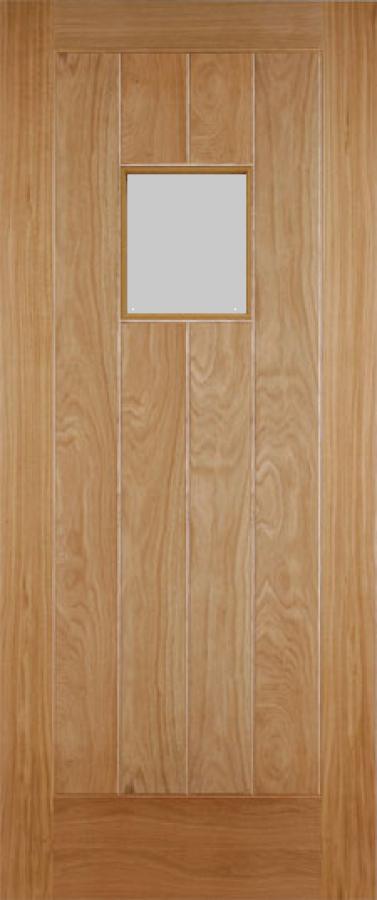 Thames 1-Light External Solid Oak Door