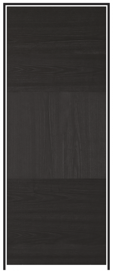 Tres Charcoal Black Prehung Internal Door