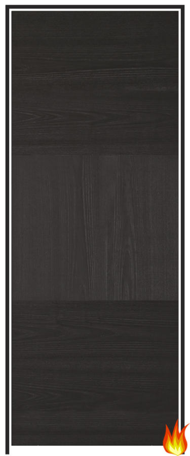 Tres Charcoal Black Prehung Internal Fire Door