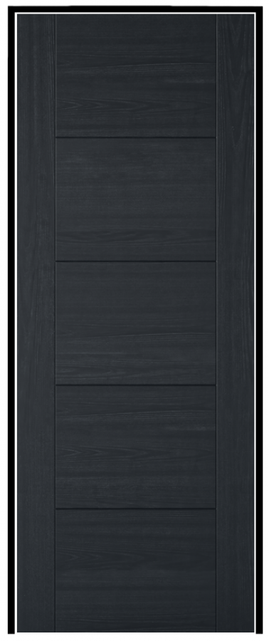 Vancouver Charcoal Black Prehung Internal Door