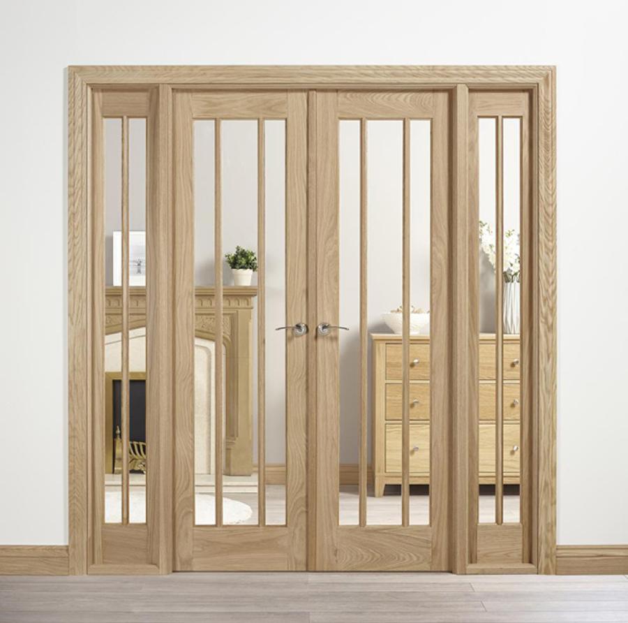 6' Oak Lincoln Room Divider Set
