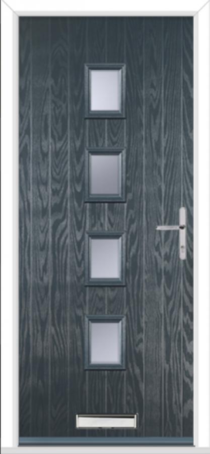 Contemporary 4-light GRP Composite Doorset (1.2 W/m²K u value)