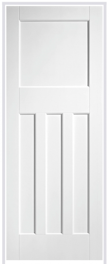 DX 30's Style Primed White Prehung Internal Door