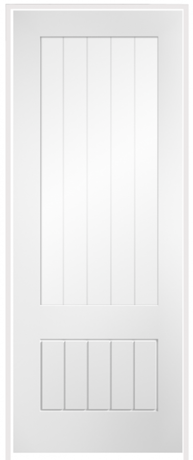Mexicano 3/4 Glazed Primed White Prehung Door