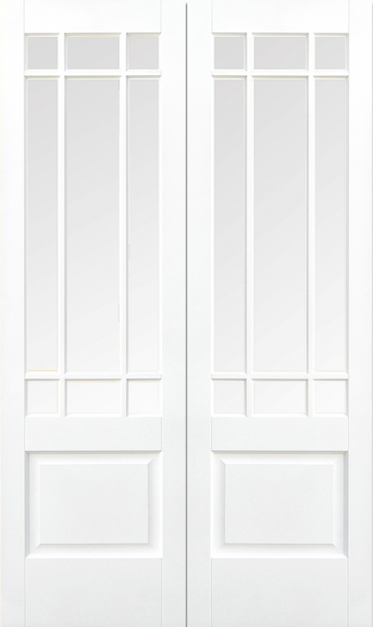 Downham Internal White French Doors
