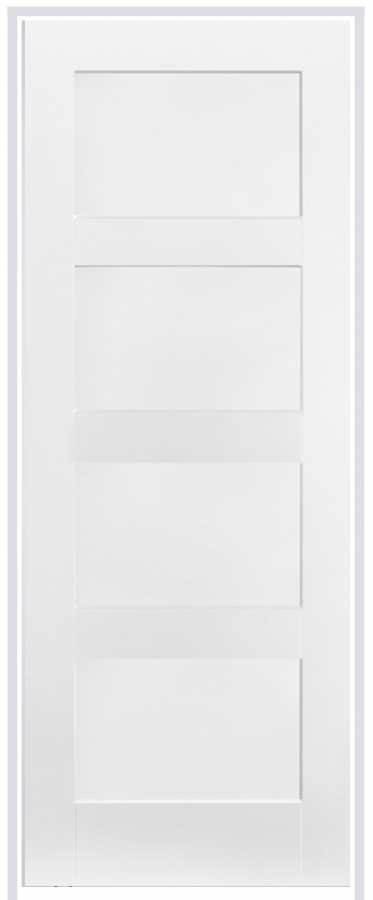 Shaker 4 Panel Primed White Prehung Internal Door