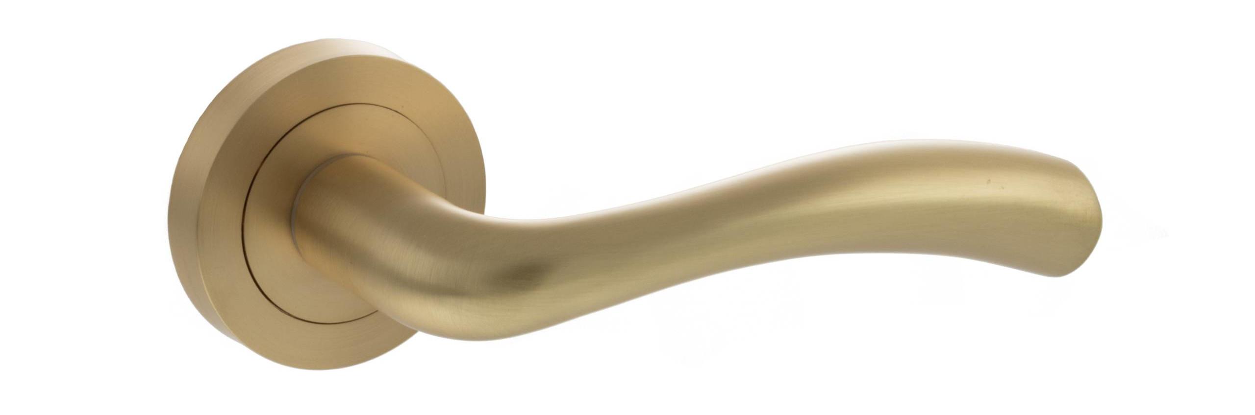 Texas Designer Lever on Rose - Satin Brass (and more)