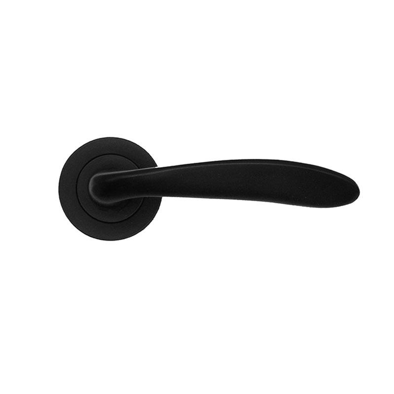 Mars Matt Black Designer Lever on Rose