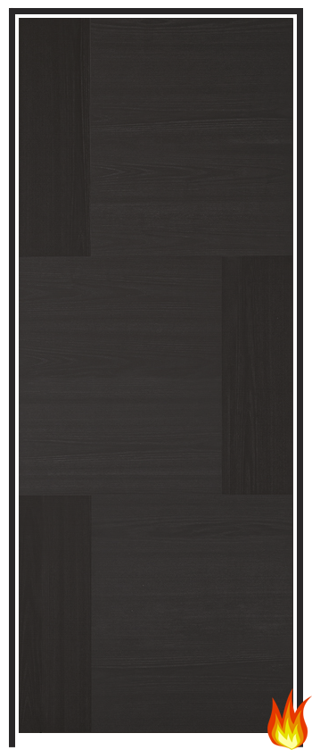 Seis Charcoal Black Prehung Internal Fire Door