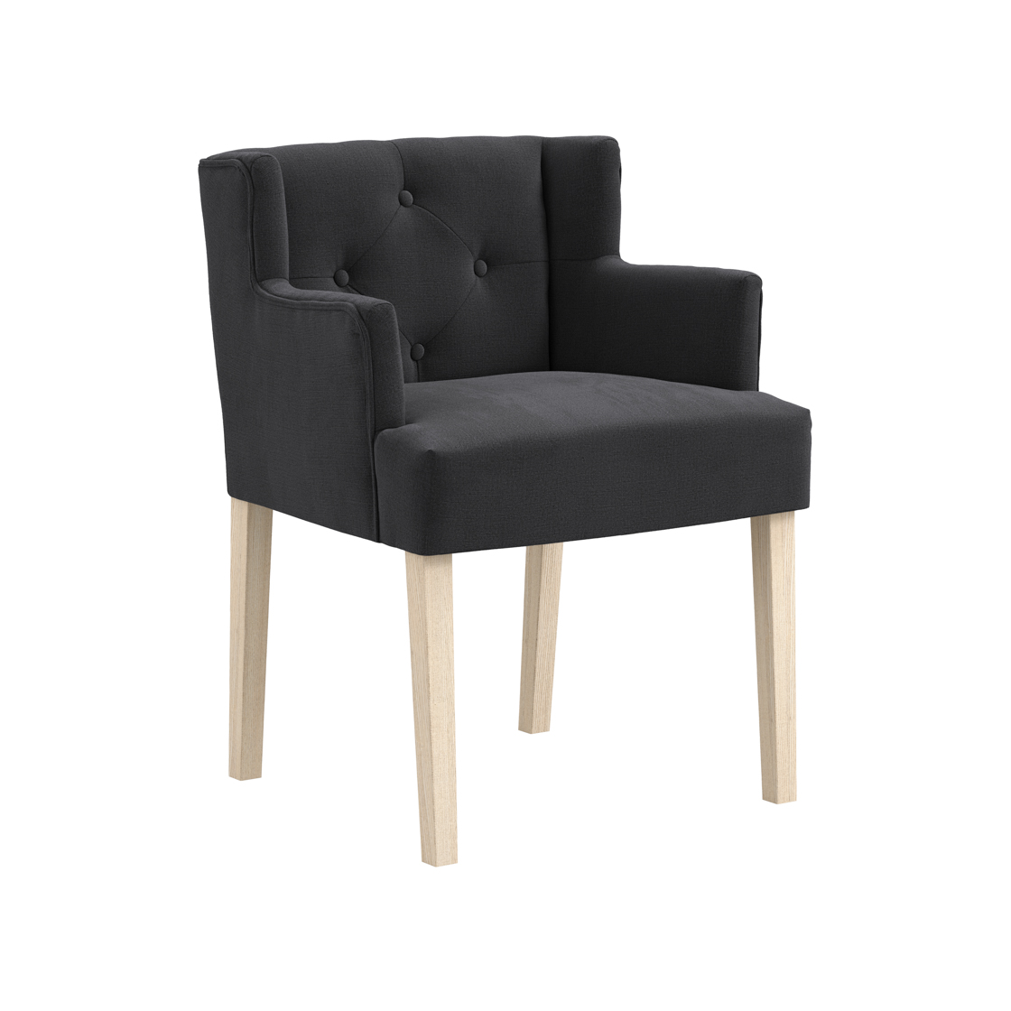Shay Anthracite Winged Dining Chair with Arms