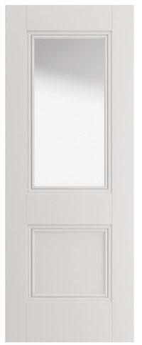 Hardwick White Primed Internal Door with Clear Glass