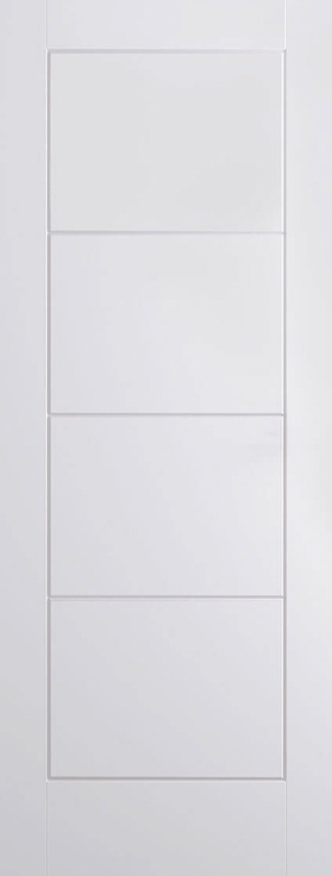 Ladder 4 Panel White Moulded (hollow core) Primed Door
