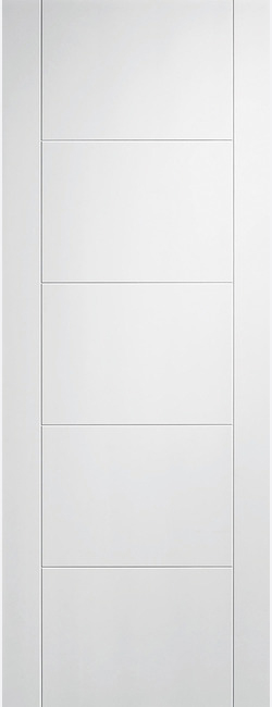 Vancouver 5 Panel Contemporary White Moulded (hollow core) Door