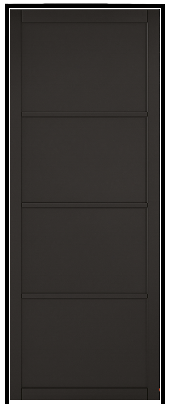 Soho 4 Panel Black Prehung Internal Door