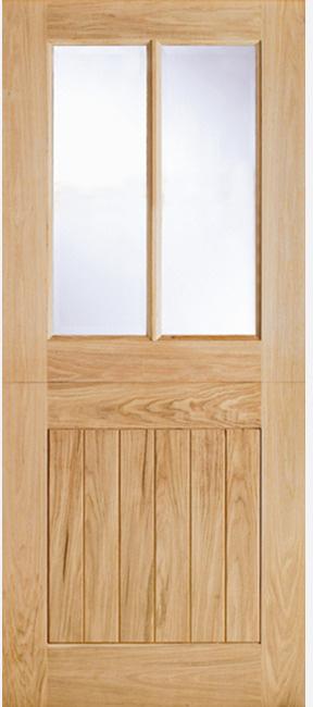 Solid Oak Stable 2 Light External Door-copy