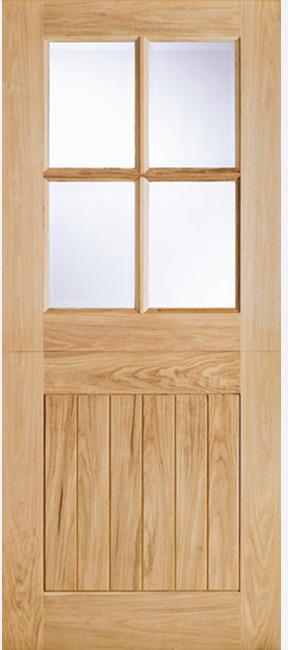 Solid Oak Stable 4 Light External Door