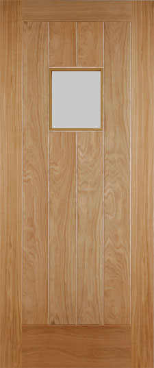 Thames 1-Light External Solid Oak Door