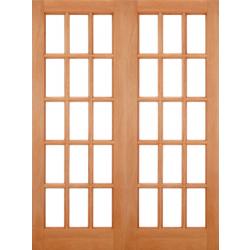 Bespoke (made to measure) Solid Hardwood 15-Light French Doors