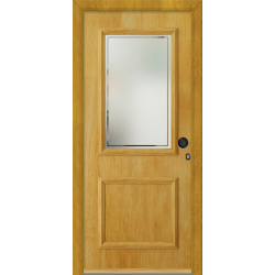 1 Panel/1-Light Timber-Like Prehung Composite Door (pre-finished)