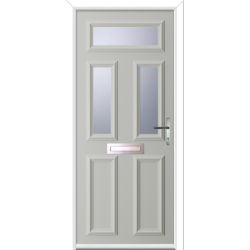 2 Panel/3-Light Timber-Like Prehung Composite Door (pre-finished)