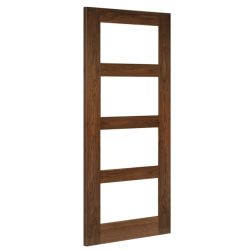 Coventry 4-Light Walnut Door with 18mm Lippings (clear glass)
