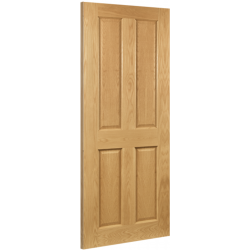 Bury 4 Panel Internal Oak Door Pre-Finished (18mm lippings)
