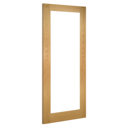 Walden Oak Door with Clear Glass and 18mm Lippings (un-finished)
