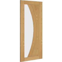 Ravello Internal Oak Door with Clear Glass (18mm lippings) Pre-finished