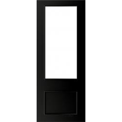 Sandringham Black (pre-finished) Internal Door with Clear Bevelled Glass