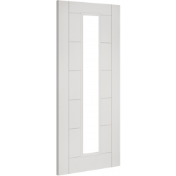 Seville White Primed Door with Clear Glass (18mm lippings)
