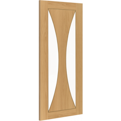 Sorrento Oak Door with Clear Glass (18mm lippings) Pre-finished