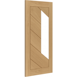 Torino Internal Oak Door with Clear Glass (pre-finished)