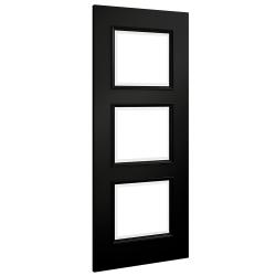 Trinity Clear Bevel Glazed Black (pre-finished) Door with 18mm Lippings