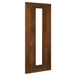 Seville Internal Walnut Door with Clear Glass (pre-finished)